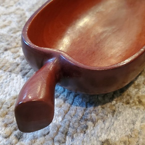 A 1960s 70's Leaf Shape mahogany mid modern tray - Picture 5 of 6